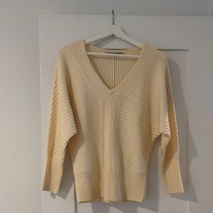 Trina Turk V-Neck Cream Sweater (please read description and see photos)